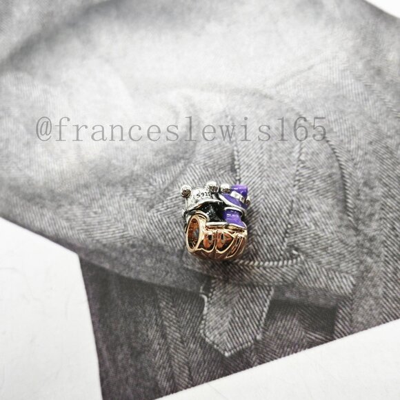 Pandora Mickey Mouse & Minnie Mouse Halloween Pumpkin Charm - Picture 7 of 7